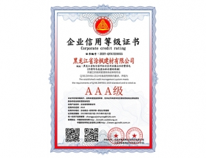 大慶企業信用等級證書（雙平臺）